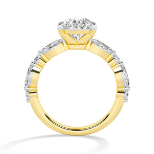 Peer LG diamanten ring in Witgoud - BH Diamond Center Antwerpen