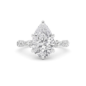 Bague en diamant LG poire en or jaune - BH Diamond Center Anvers