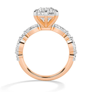 Bague en diamant LG poire en or blanc - BH Diamond Center Anvers