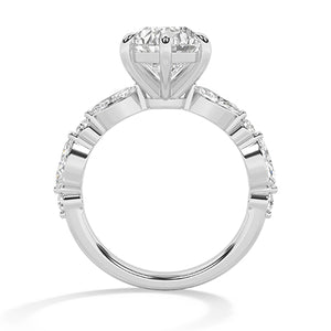 Bague en diamant LG poire en or jaune - BH Diamond Center Anvers
