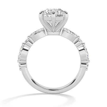 Bague en diamant LG poire en or jaune - BH Diamond Center Anvers