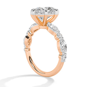 Bague en diamant LG poire en or jaune - BH Diamond Center Anvers