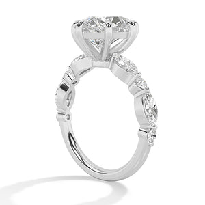 Bague en diamant LG poire en or jaune - BH Diamond Center Anvers