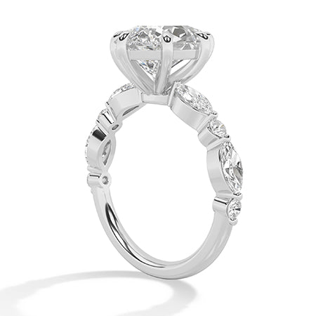 Bague en diamant LG poire en or jaune - BH Diamond Center Anvers