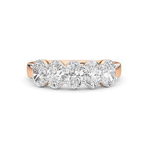 Ovaal LG diamanten ring in Roségoud - BH Diamond Center Antwerpen