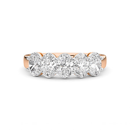 Ovaal LG diamanten ring in Roségoud - BH Diamond Center Antwerpen
