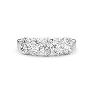 Ovaal LG diamanten ring in Roségoud - BH Diamond Center Antwerpen