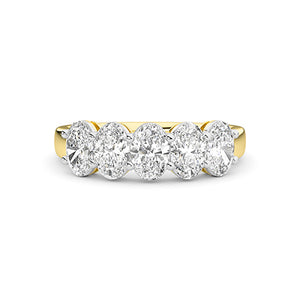 Ovaal LG diamanten ring in Roségoud - BH Diamond Center Antwerpen