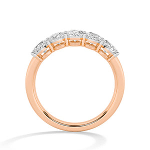 Ovaal LG diamanten ring in Roségoud - BH Diamond Center Antwerpen