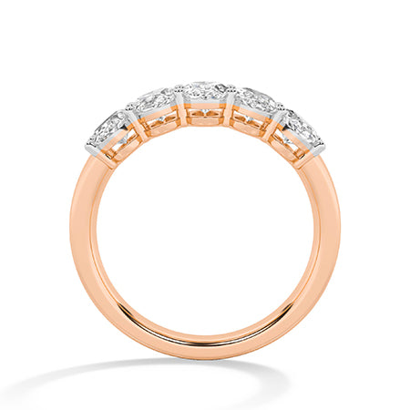 Ovaal LG diamanten ring in Roségoud - BH Diamond Center Antwerpen