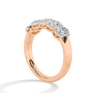 Ovaal LG diamanten ring in Roségoud - BH Diamond Center Antwerpen