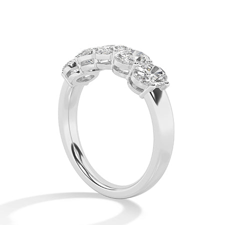 Ovaal LG diamanten ring in Roségoud - BH Diamond Center Antwerpen