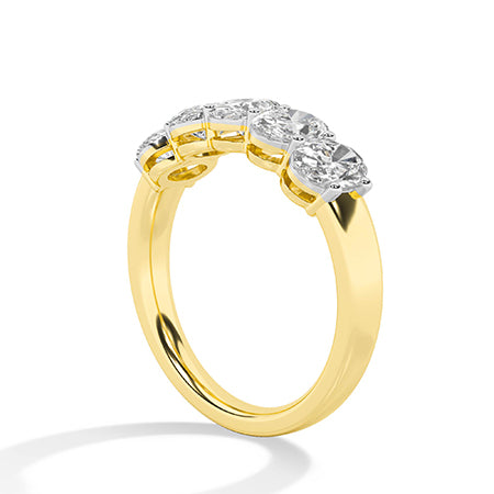 Ovaal LG diamanten ring in Roségoud - BH Diamond Center Antwerpen