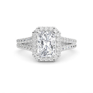 Bague en diamant LG radiant en or jaune - BH Diamond Center Anvers