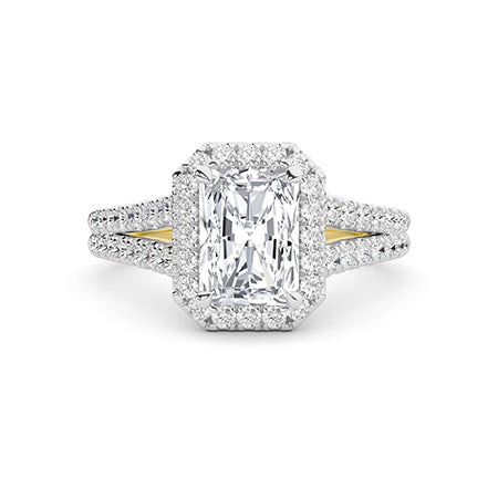 Radiant LG Diamond Ring in Yellow Gold - BH Diamond Center Antwerp