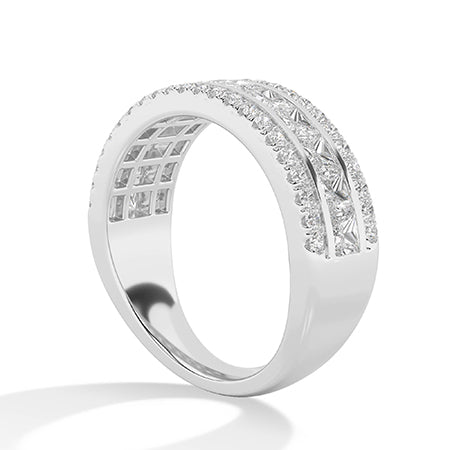 Bague en diamant LG ronde en or blanc - BH Diamond Center Anvers