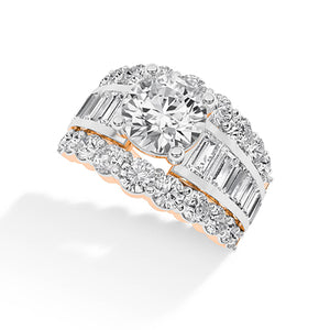 Bague en diamant LG ronde en or blanc - BH Diamond Center Anvers