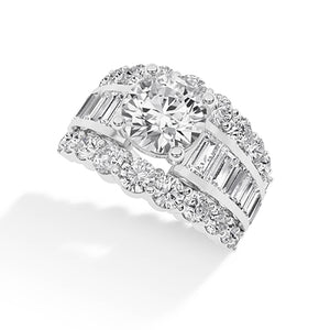 Bague en diamant LG ronde en or blanc - BH Diamond Center Anvers