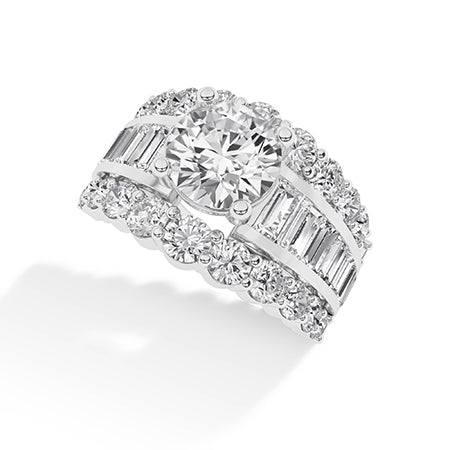Bague en diamant LG ronde en or blanc - BH Diamond Center Anvers