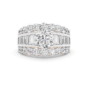 Bague en diamant LG ronde en or blanc - BH Diamond Center Anvers