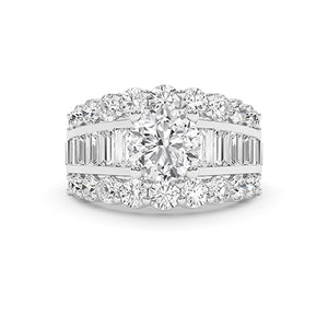 Bague en diamant LG ronde en or blanc - BH Diamond Center Anvers