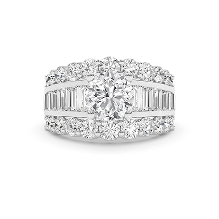 Round LG Diamond Ring in White Gold - BH Diamond Center Antwerp