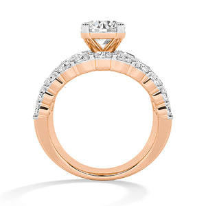 Bague en diamant LG ronde en or jaune - BH Diamond Center Anvers