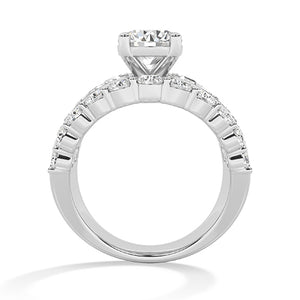 Bague en diamant LG ronde en or blanc - BH Diamond Center Anvers