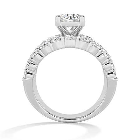 Bague en diamant LG ronde en or blanc - BH Diamond Center Anvers