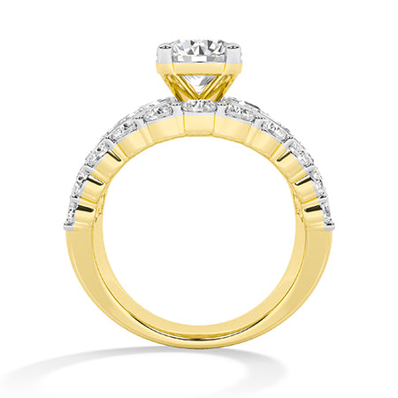 Bague en diamant LG ronde en or blanc - BH Diamond Center Anvers