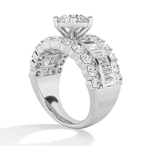 Bague en diamant LG ronde en or blanc - BH Diamond Center Anvers