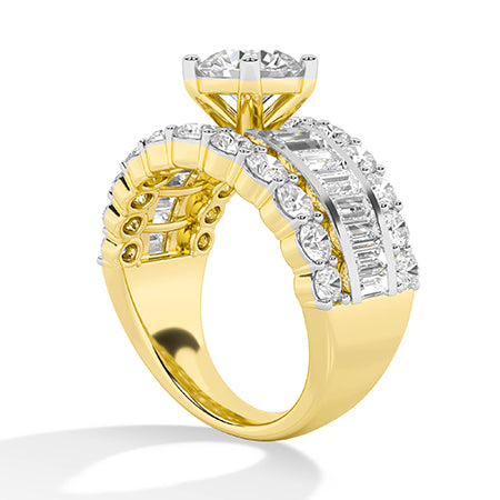 Bague en diamant LG ronde en or blanc - BH Diamond Center Anvers