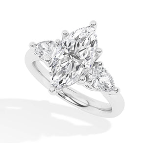 Marquise LG diamanten ring in Geelgoud - BH Diamond Center Antwerpen