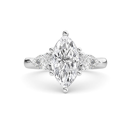 Marquise LG diamanten ring in Roségoud - BH Diamond Center Antwerpen