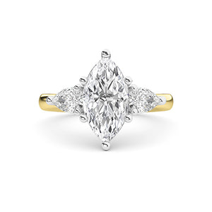 Marquise LG diamanten ring in Roségoud - BH Diamond Center Antwerpen
