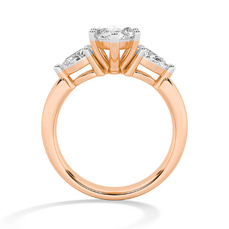 Marquise LG diamanten ring in Roségoud - BH Diamond Center Antwerpen