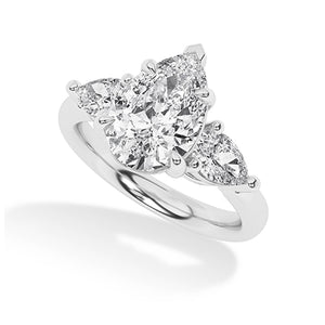 Pear LG Diamond Ring in Yellow Gold - BH Diamond Center Antwerp