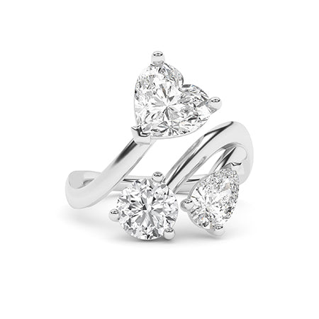 Heart LG Diamond Ring in White Gold - BH Diamond Center Antwerp