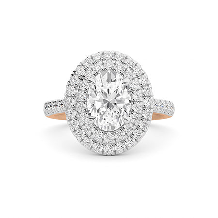 Oval LG Diamond Ring in Rose Gold - BH Diamond Center Antwerp
