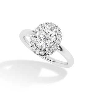 Round Lab-Grown Diamond Ring 18K Gold - White Gold 3D