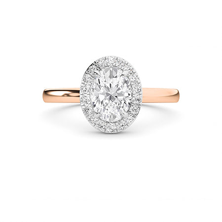 Round LG Diamond Ring in Rose Gold - BH Diamond Center Antwerp