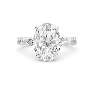 Marquise LG diamanten ring in Witgoud - BH Diamond Center Antwerpen