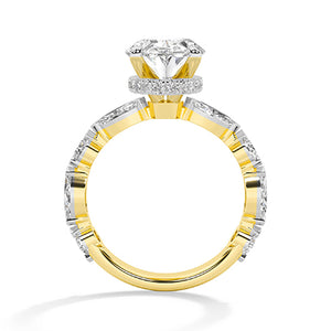 Marquise LG diamanten ring in Witgoud - BH Diamond Center Antwerpen