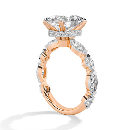 Marquise LG diamanten ring in Witgoud - BH Diamond Center Antwerpen