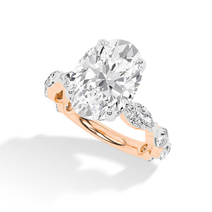 Ovaal LG diamanten ring in Geelgoud - BH Diamond Center Antwerpen