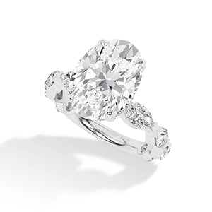 Ovaal LG diamanten ring in Geelgoud - BH Diamond Center Antwerpen