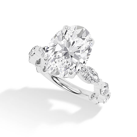 Ovaal LG diamanten ring in Geelgoud - BH Diamond Center Antwerpen