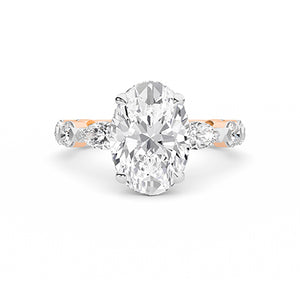 Ovaal LG diamanten ring in Geelgoud - BH Diamond Center Antwerpen