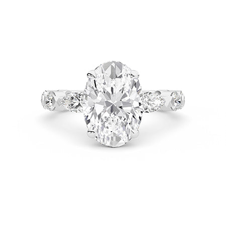 Ovaal LG diamanten ring in Geelgoud - BH Diamond Center Antwerpen