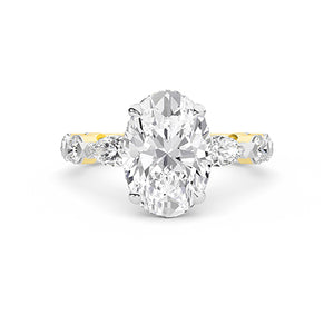 Ovaal LG diamanten ring in Geelgoud - BH Diamond Center Antwerpen